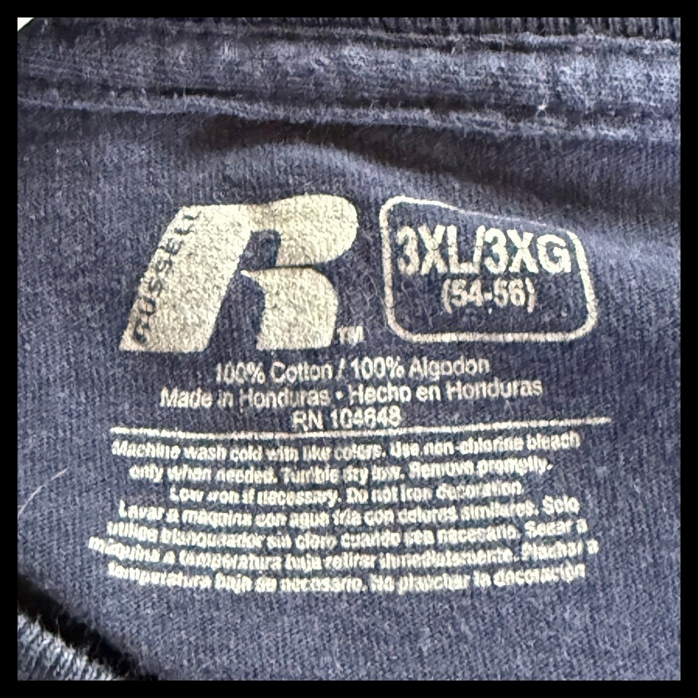 Russell Athletic University of Michigan Wolverines Long Sleeve Shirt Navy 3XL - Picture 5 of 5